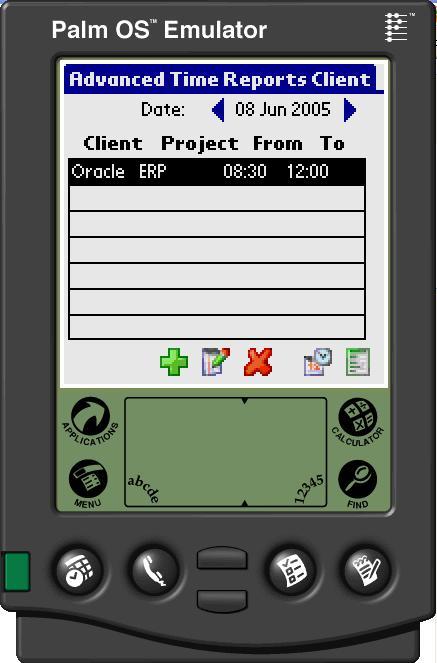 Advanced Time Reports Palm Screenshot